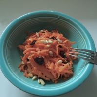 Grated Carrot Salad with Cherries and Pine Nuts